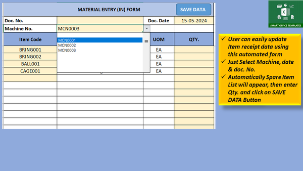 Excel Template Spare Parts Inventory Management System (IMS) – Smart ...